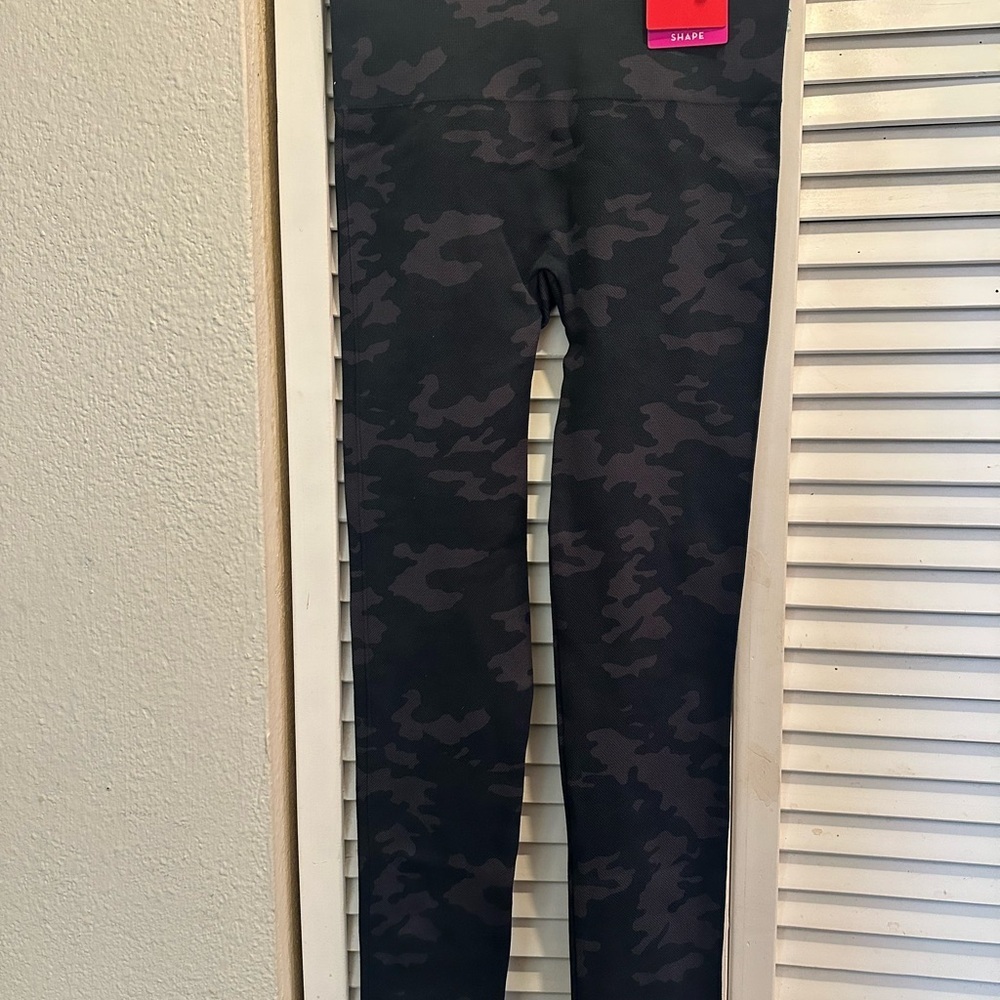 SPANX Dark Gray Camouflage Leggings